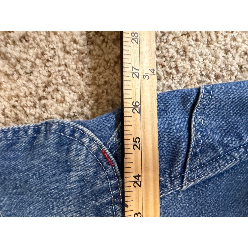 Dickies Denim Bib Overalls Mens Blue Carpenter Workwear 48x32 - Picture 11 of 13